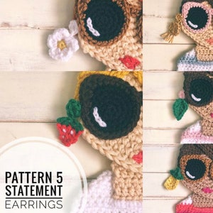 Crochet Patterns, Doll Face, Crochet For Woman, Crochet Appliqué, Crochet Portrait Art, Crochet Girl Doll, PDF Crochet Pattern Easy image 5