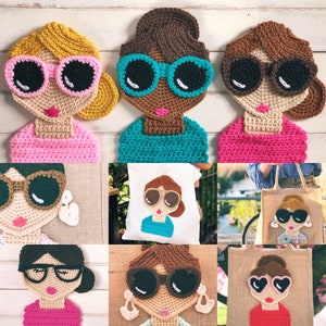 Crochet Patterns, Doll Face, Crochet For Woman, Crochet Appliqué, Crochet Portrait Art, Crochet Girl Doll, PDF Crochet Pattern Easy image 4