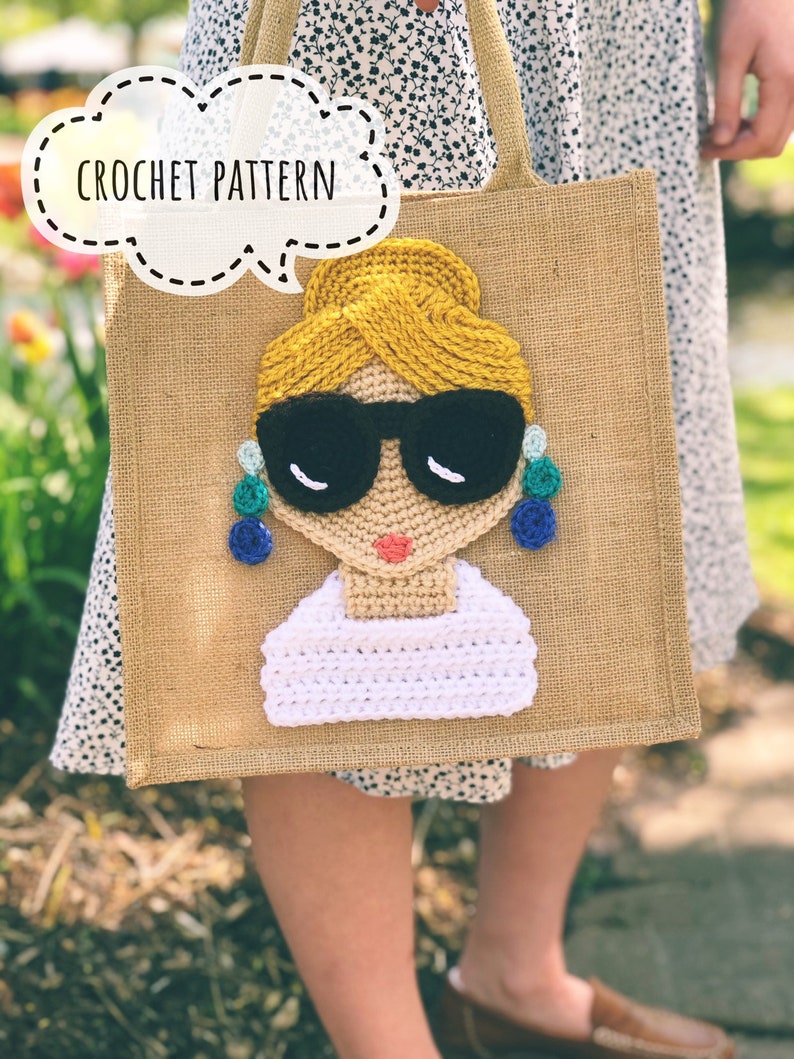 Crochet Patterns, Doll Face, Crochet For Woman, Crochet Appliqué, Crochet Portrait Art, Crochet Girl Doll, PDF Crochet Pattern Easy image 6