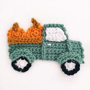 PATTERN | Crochet Pumpkin Truck Applique Pattern | Beginner Project | Quick and Easy | Fall Decoration
