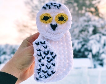 PATTERN | Crochet Snowy Owl Applique | Crochet Animal Pattern | Crochet owl | Crochet Winter | Beginner Crochet | Easy Crochet Pattern