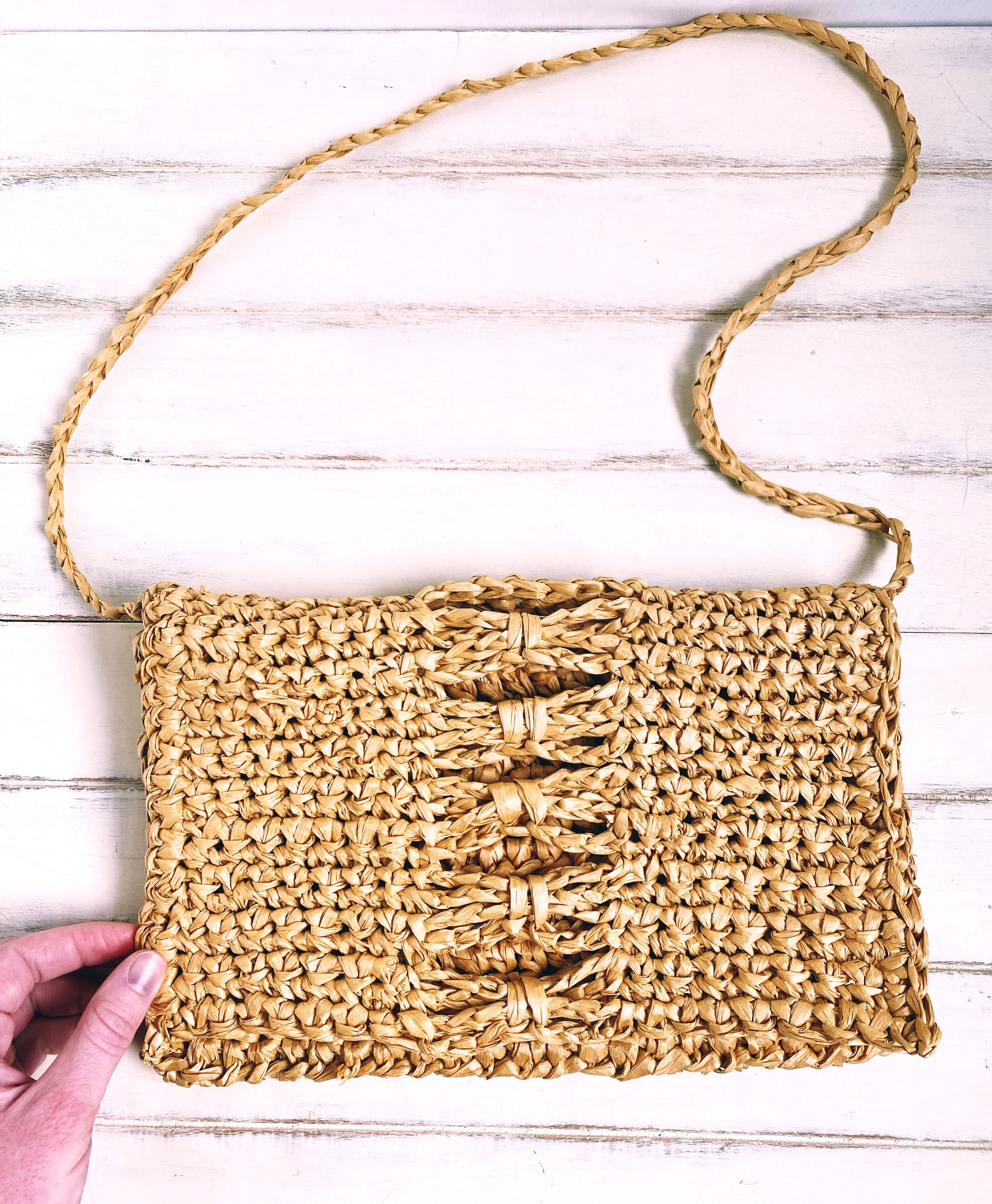 PATTERN Crochet Raffia Bag Simple Quick Beginner Etsy
