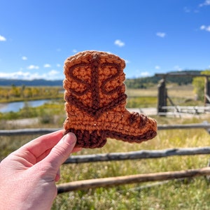 Crochet Cowboy Boot Pattern Etsy
