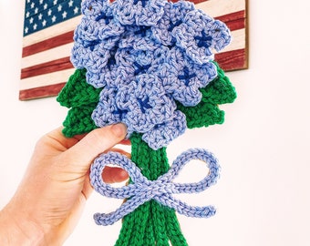 PATTERN | Crochet Hydrangea Bouquet Applique | Flower Pattern | Beginner Pattern | Fun | Modern | Preppy | Gift for Mom | Easy and Quick