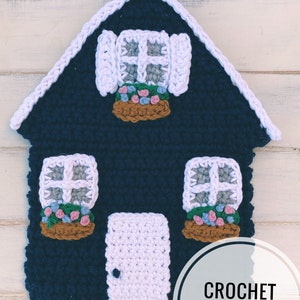 PATTERN Crochet House Cottage Applique Beginner Easy Customize Gift Mother's Day Modern Crochet Simple Quick Flower image 4
