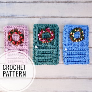 PATRÓN / Puerta de crochet / Decoración de la casa / Tarjeta del día de la madre / Portatarjetas de regalo / Corona floral / Sencillo / Principiante / Fácil / Rápido / Rústico