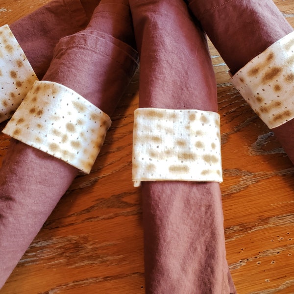 Matzah Napkin Ring Holders ~ Passover, Pesach, Unleavened Bread, Seder