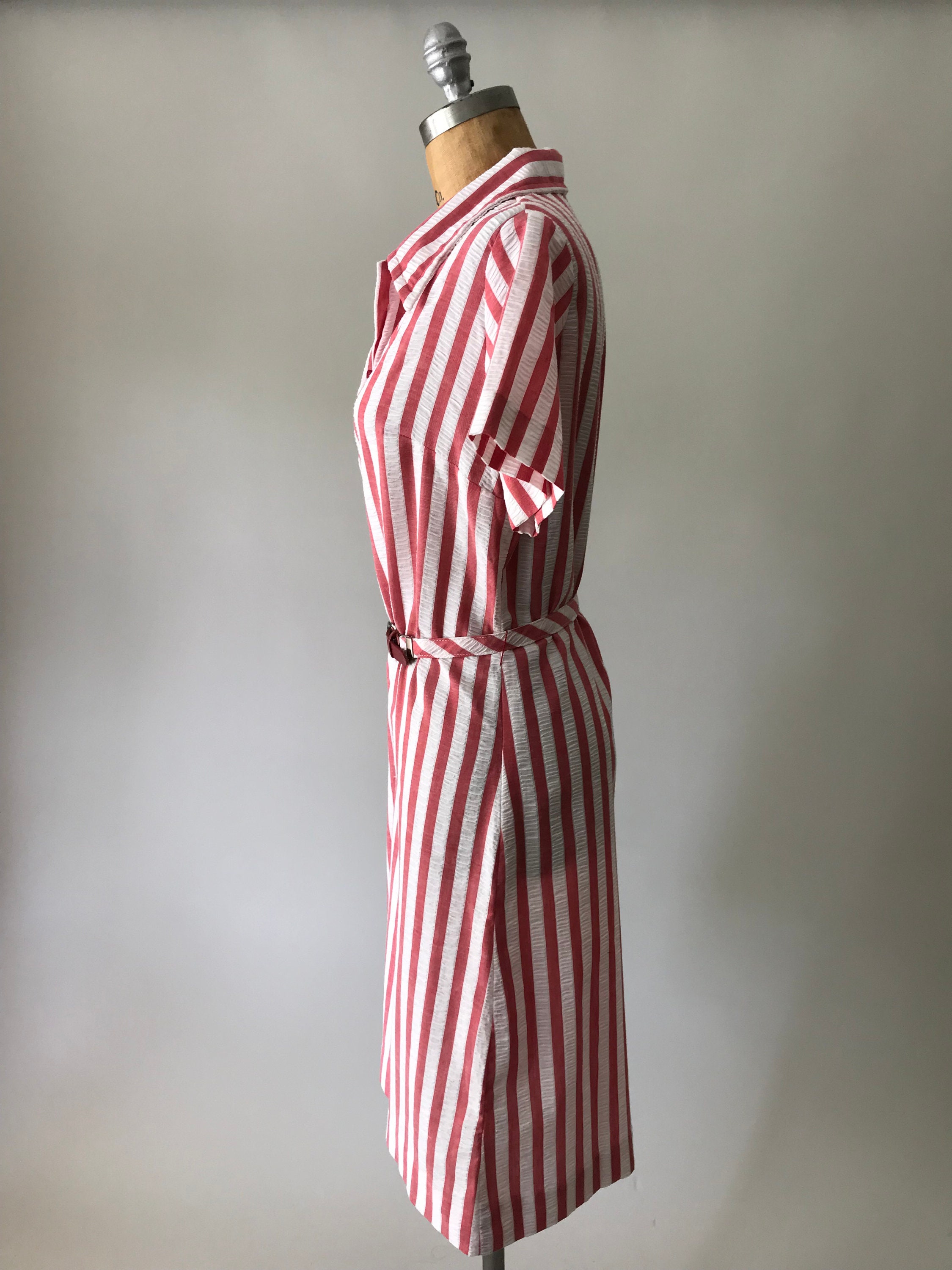 red and white striped outfit