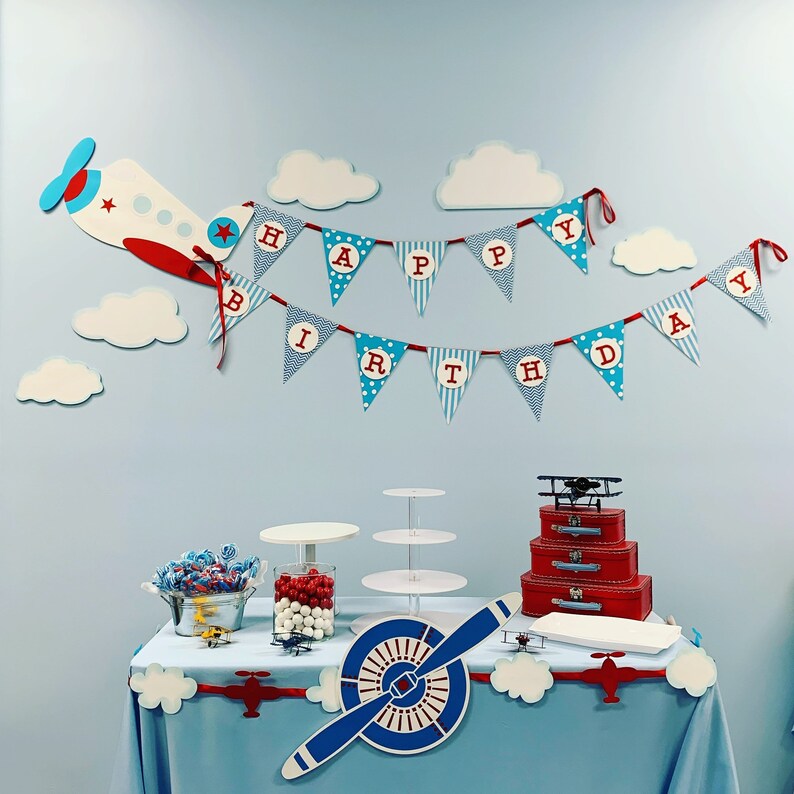 AIRPLANE BANNER SET Etsy