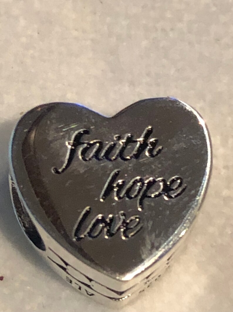 Pandora Charms Faith Hope and Love Charm Religious Charms Etsy