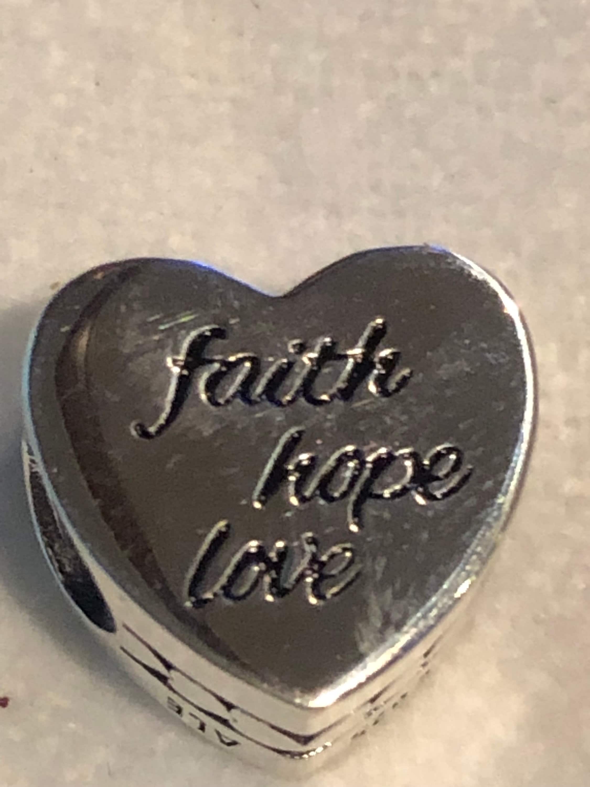 Pandora Charms Faith Hope and Love Charm Religious Charms Etsy