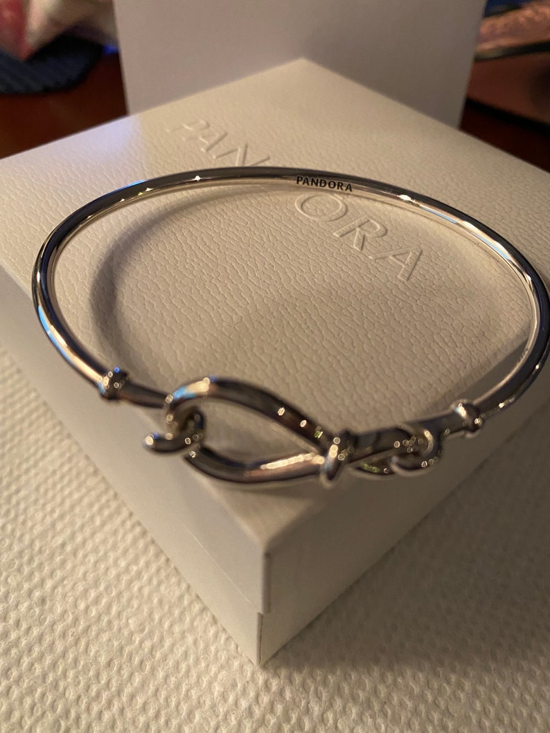 Pandora Bracelet Infinity Knot Silver Bangle Bracelet | Etsy