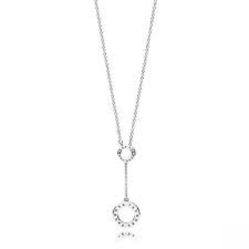 Pandora Charms Signature Pendant Necklace 19873694 Authentic