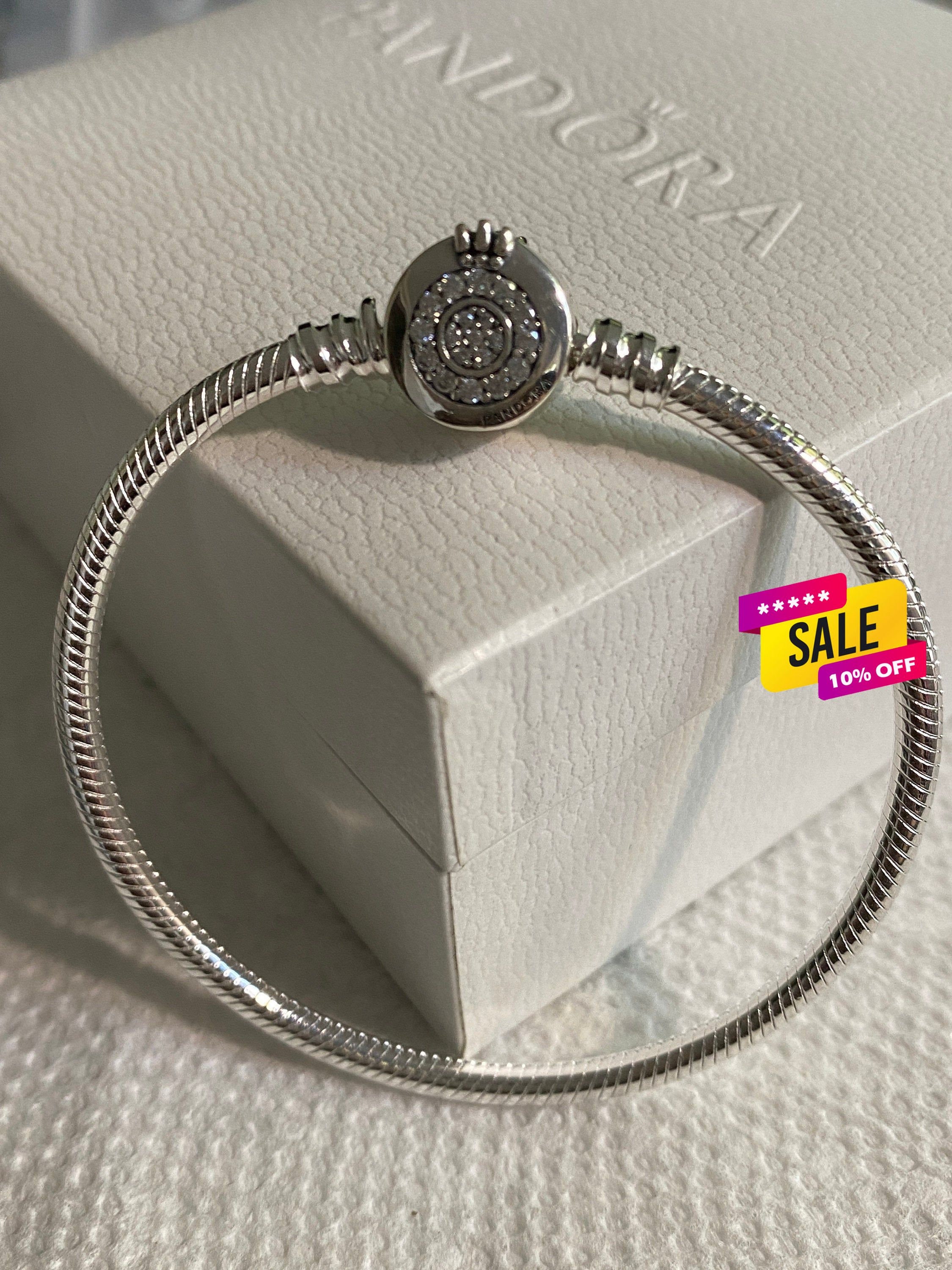Pandora Bracelets, Moments Sparkling Crown O Snake Chain Bracelet , Sterling Silver,, Fathers Day Gift Pandora Bracelets, Moments Sparkling Crown O Snake Chain Bracelet , Sterling Silver,, Fathers Day Gift