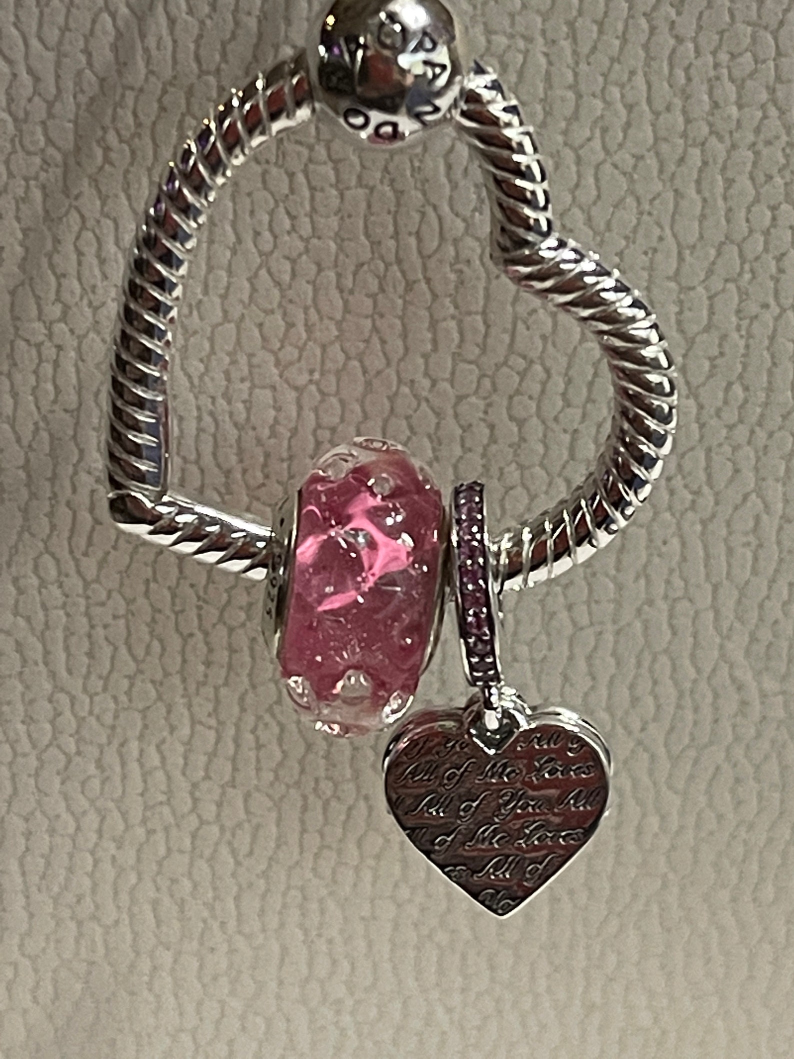Moms Love Pandora Heart Charm Holder Two Charm Gift Set | Etsy UK
