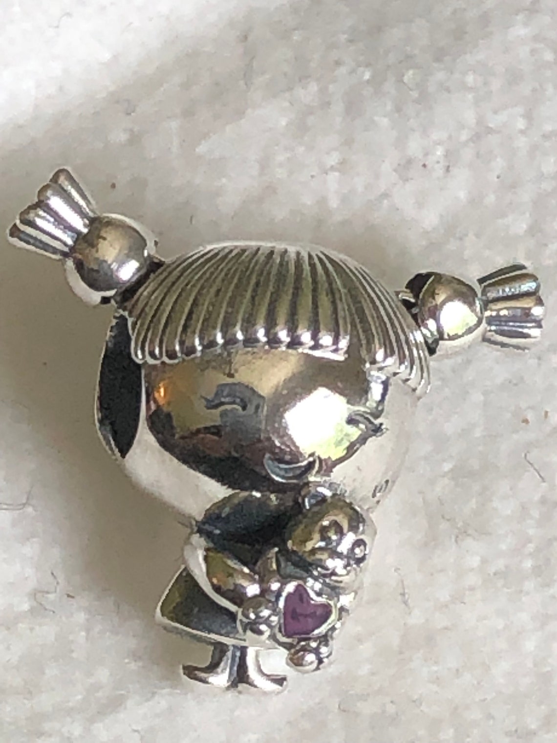 Pandora Charms Little Girl With Pigtails Charm Family Etsy