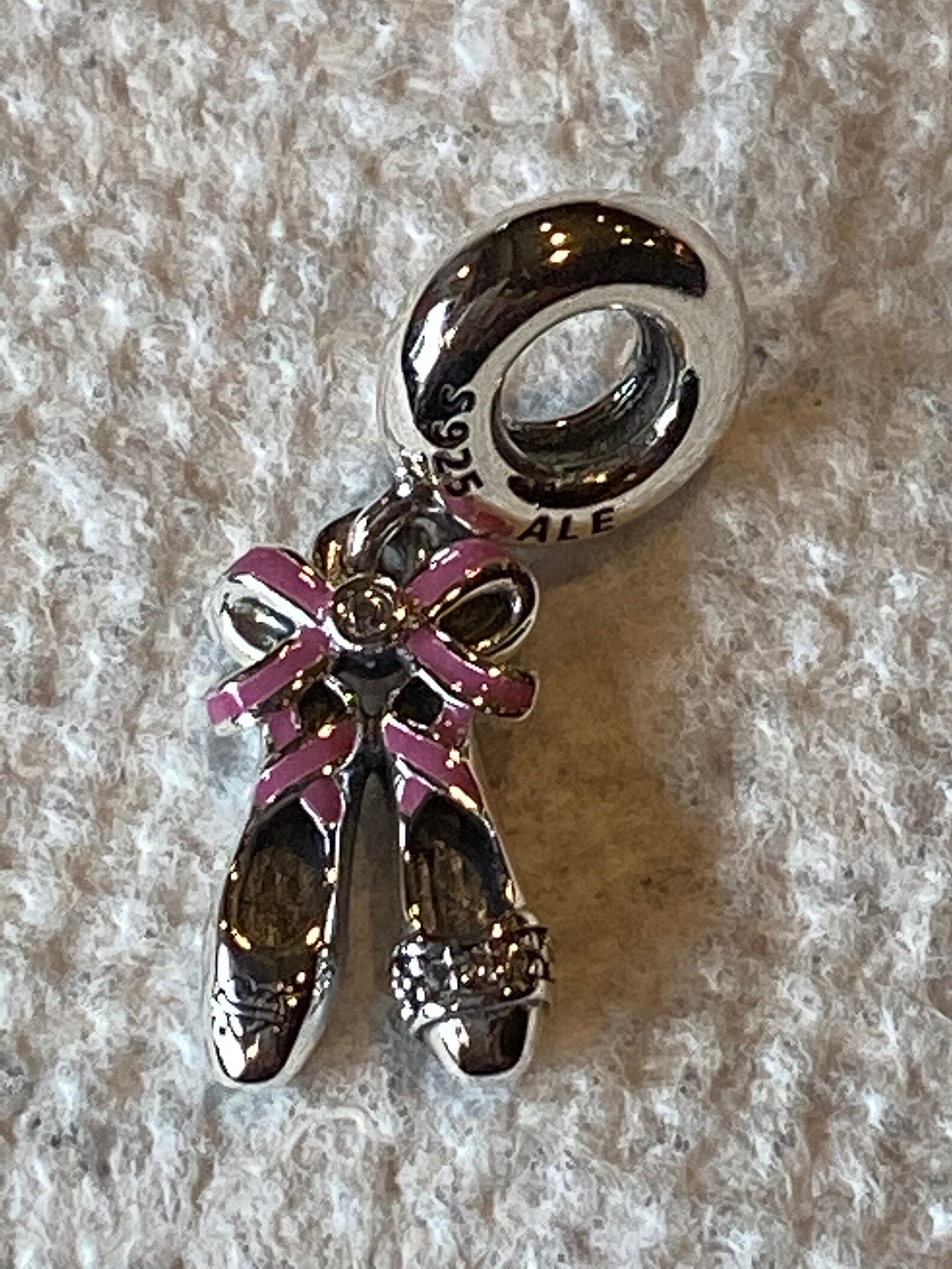 Pandora Charms Pink Ribbon Ballet Shoes Dangle Dance Charms Etsy