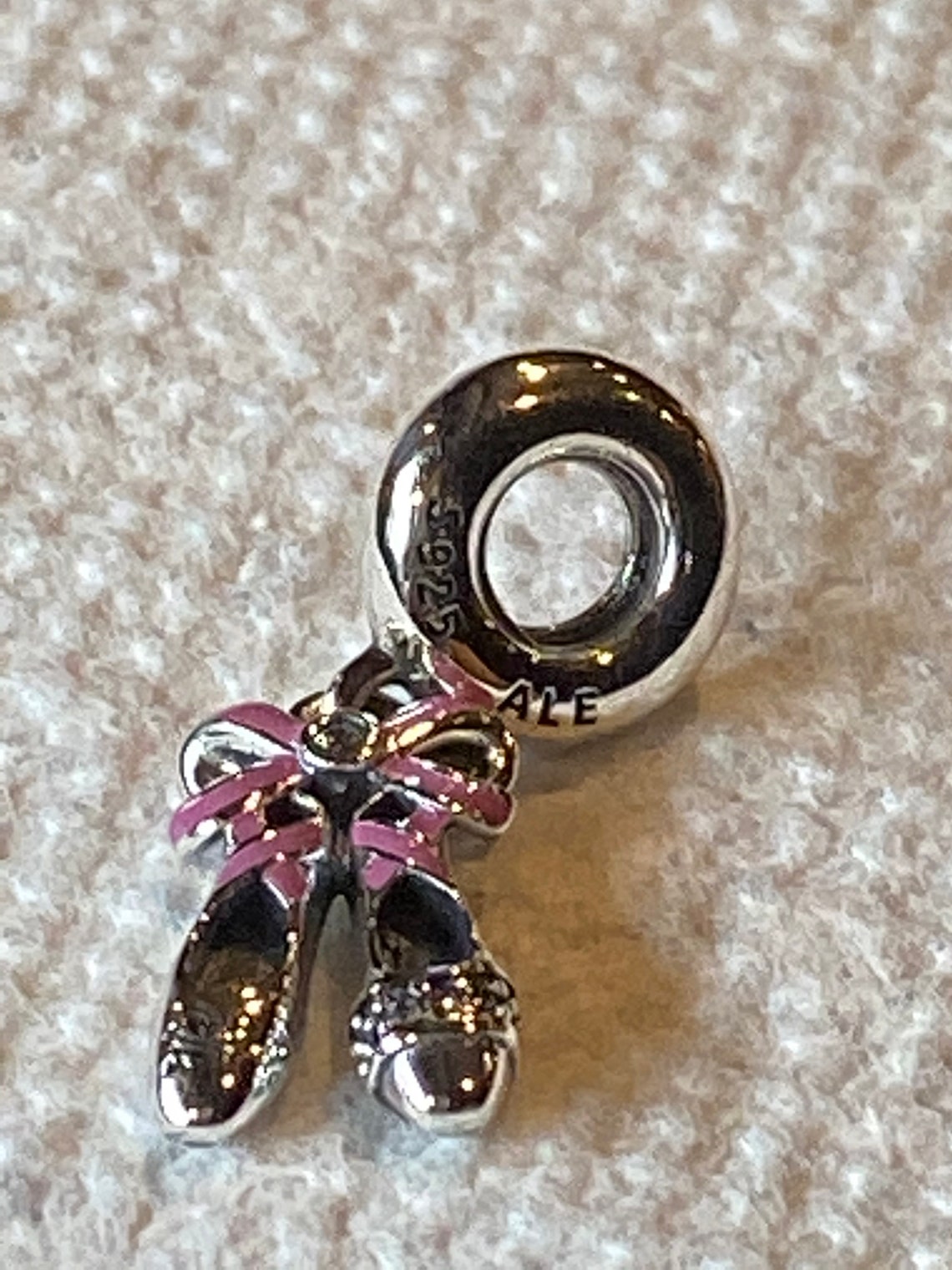 Pandora Charms Pink Ribbon Ballet Shoes Dangle Dance Charms Etsy