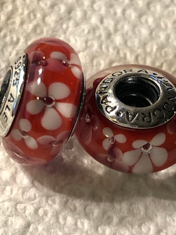 charm pandora murano rouge charm pandora murano rouge