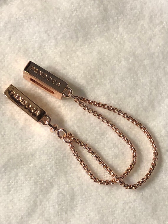 Pandora REflections Rose Gold Floating Chains Safety Chain