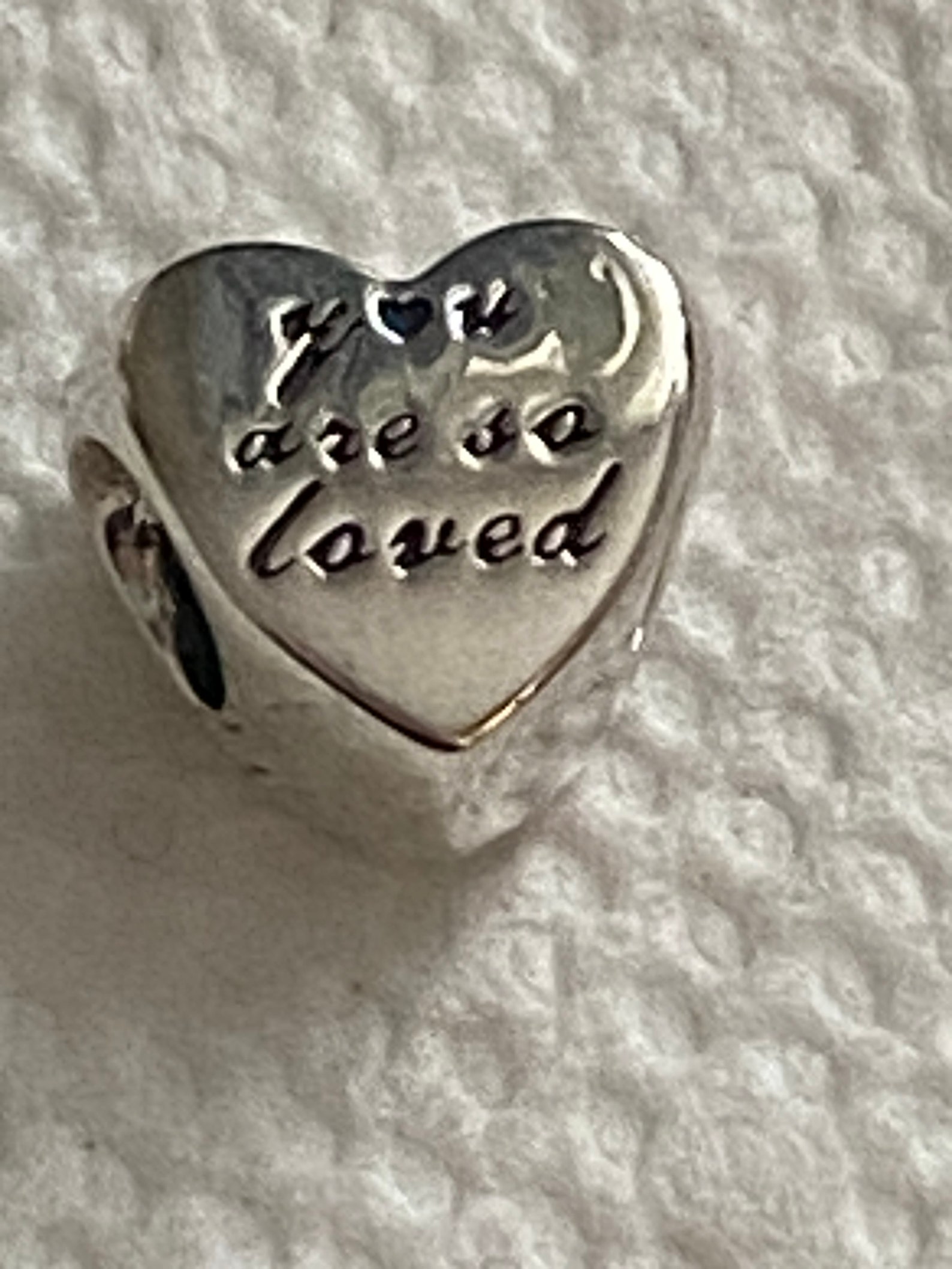 Pandora Charms You Are So Loved Heart Charm Family Charm Etsy