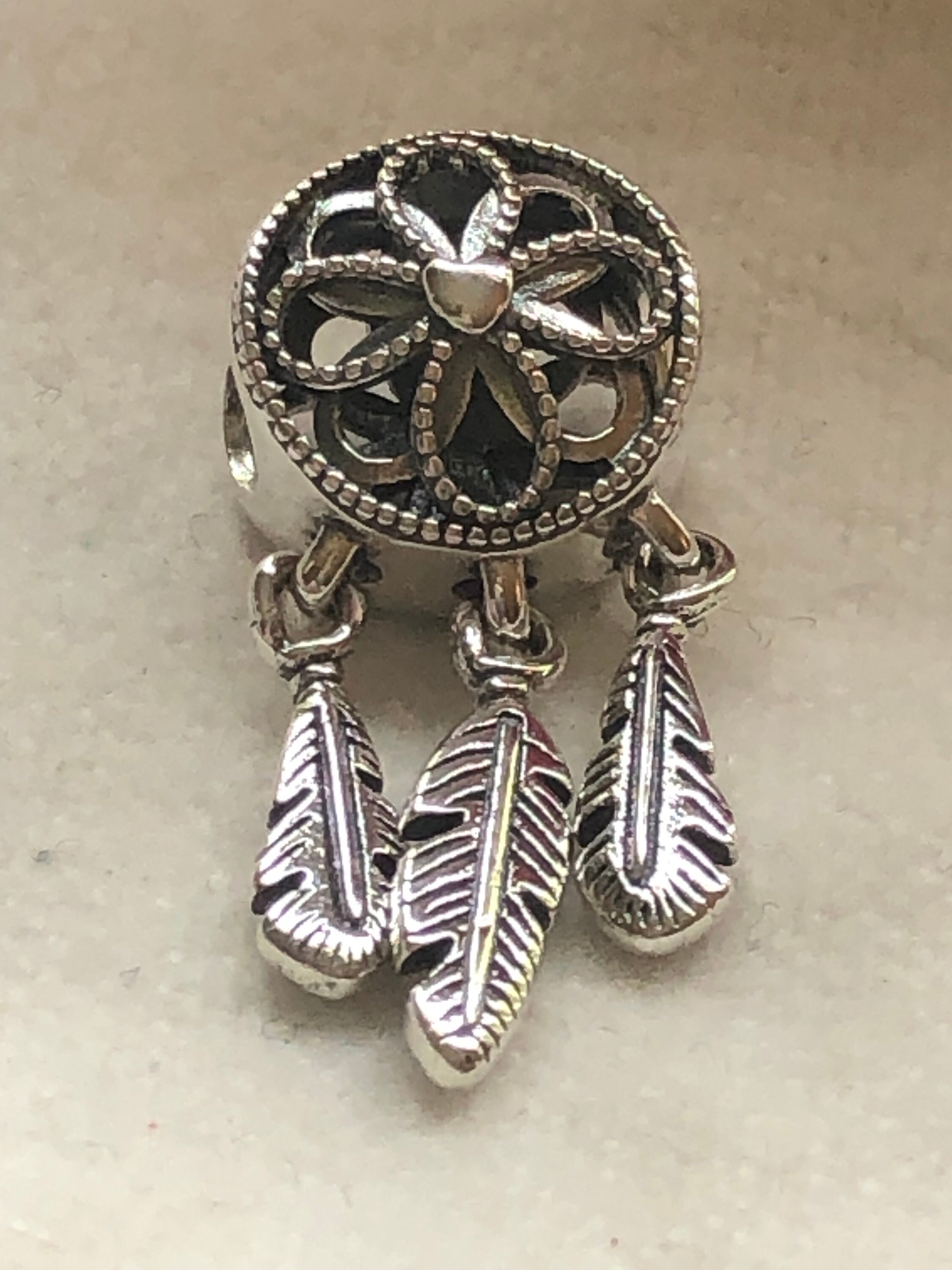 Pandora Charms Dream Catcher Spiritual Charm Feather Charm | Etsy 