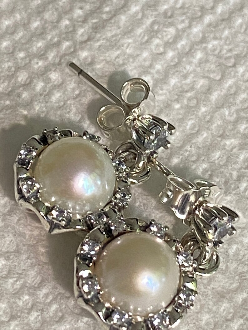 Pandora Earrings Pearl Drop Earring Studs Pandora Earrings Etsy