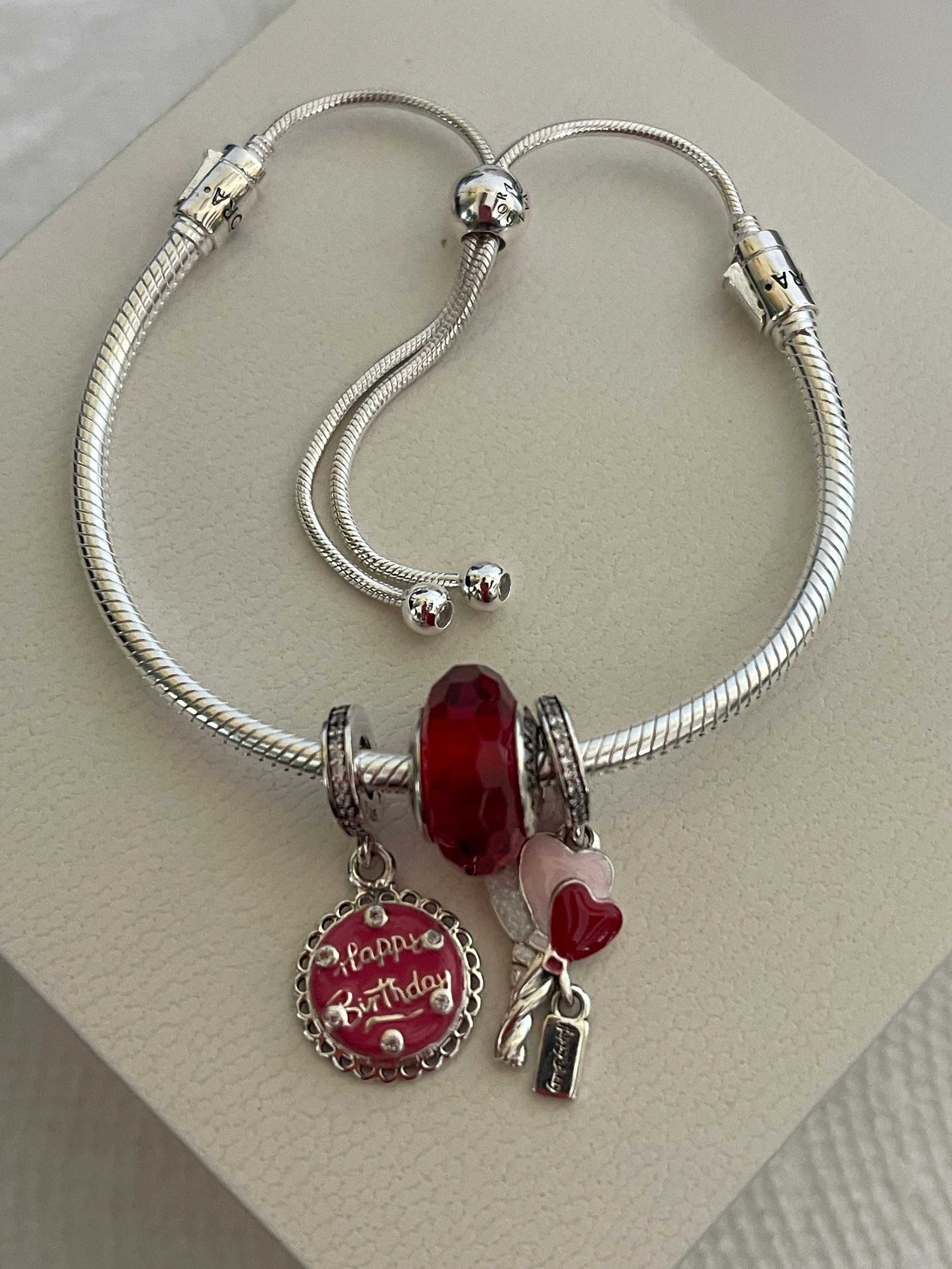 Pandora Bracelet Happy Birthday Gift Set Three Birthday Etsy