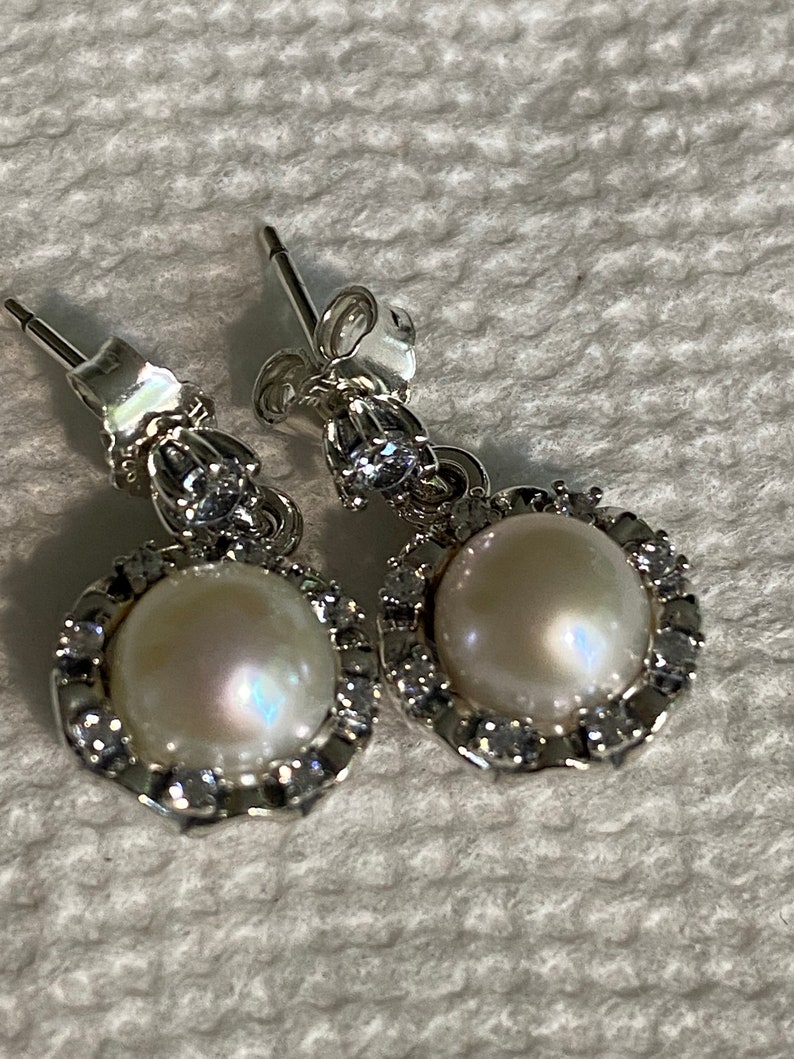 Pandora Earrings Pearl Drop Earring Studs Pandora Earrings Etsy
