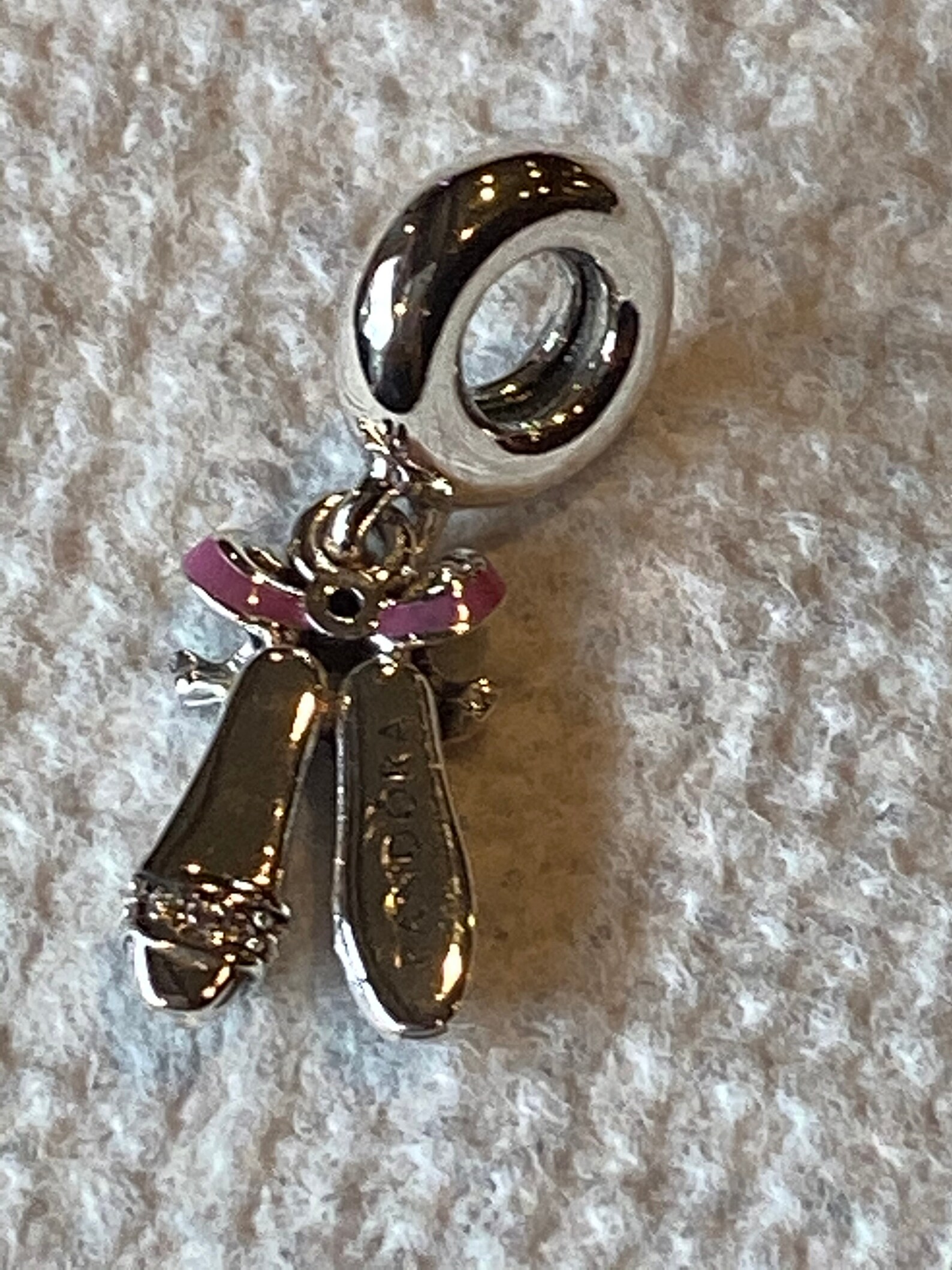 Pandora Charms Pink Ribbon Ballet Shoes Dangle Dance Charms Etsy