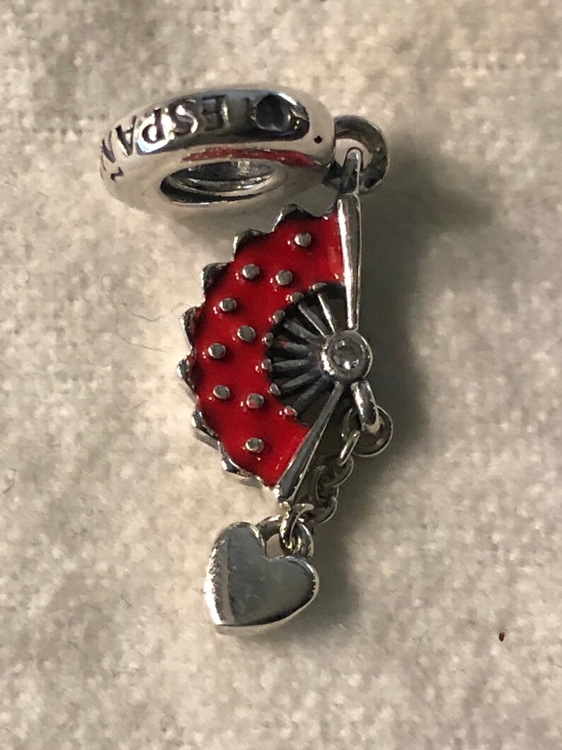 Pandora Charms Spanish Fan Dangle Charm Spanish Charms Etsy