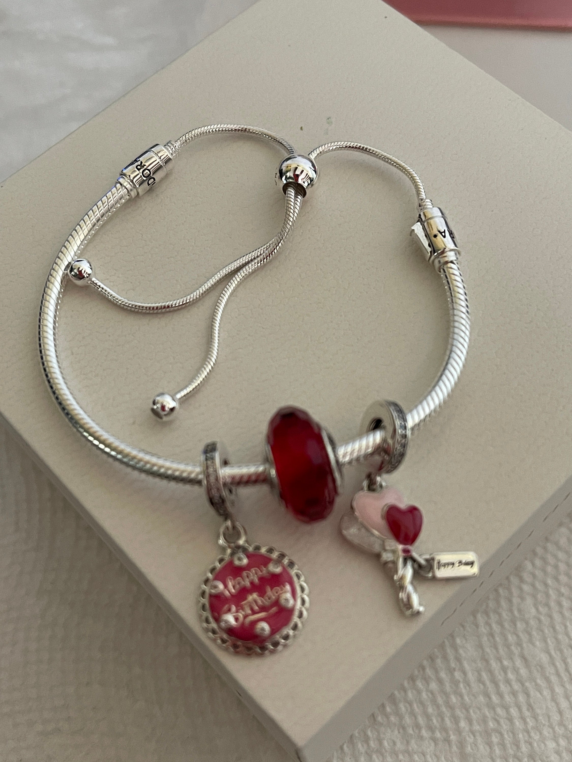Pandora Bracelet Happy Birthday Gift Set Three Birthday Etsy