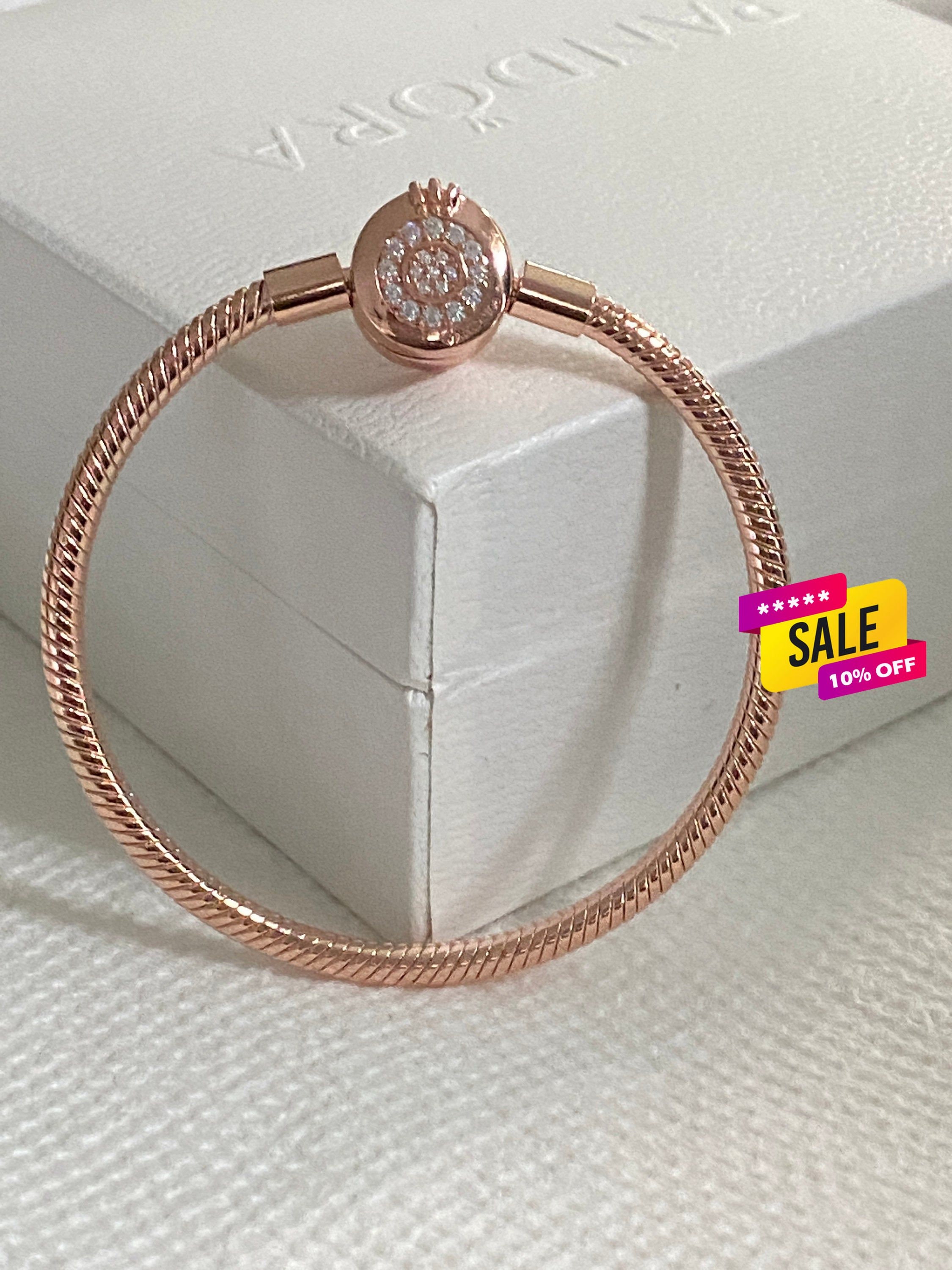 Pandora Bracelet, Sparkling Crown O Snake Chain Bracelet, Moments Rose Gold,, Fathers Day Gift Pandora Bracelet, Sparkling Crown O Snake Chain Bracelet, Moments Rose Gold,, Fathers Day Gift