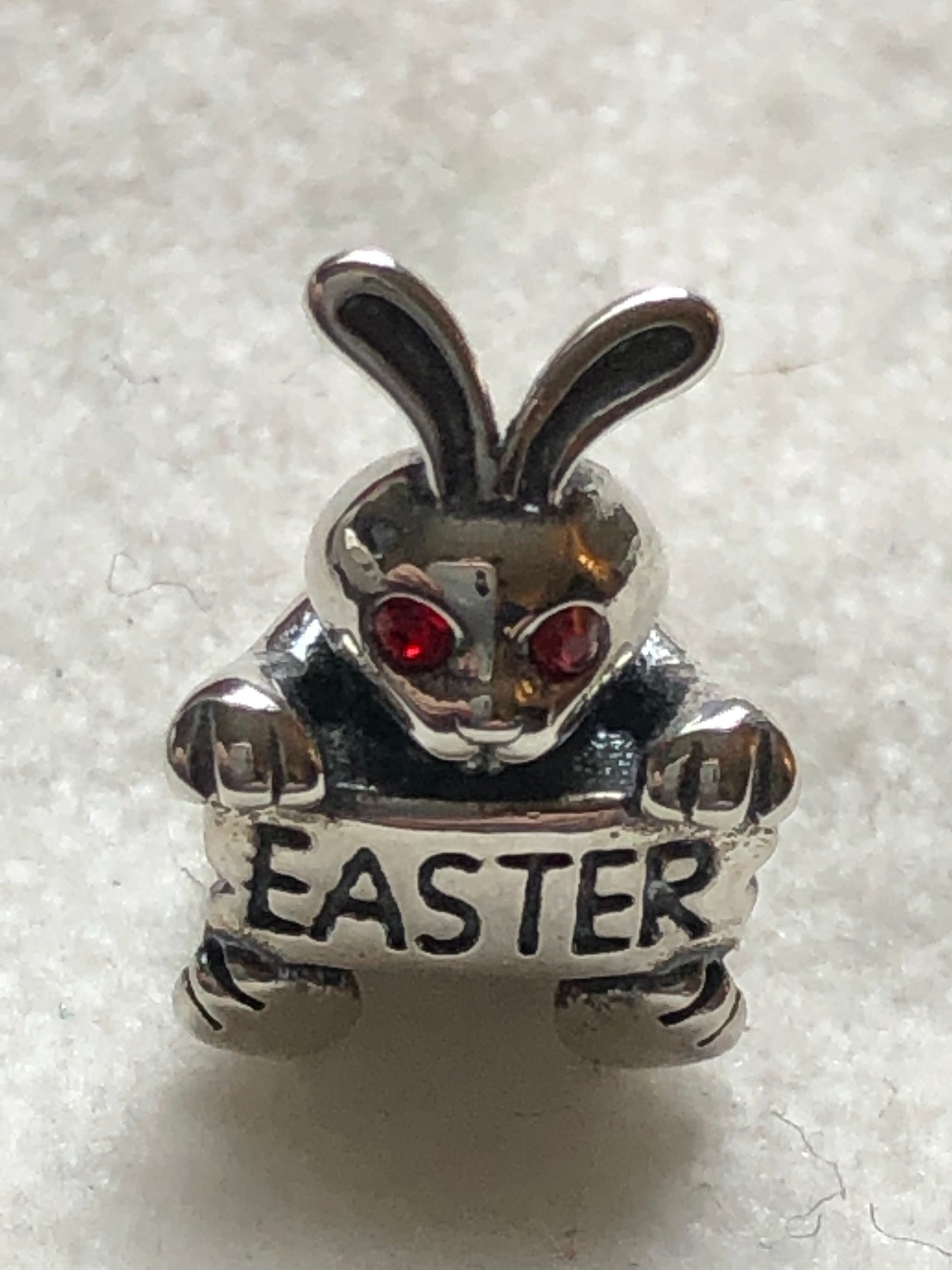 Easter Charm Easter Bunny Silver Charms Fits Pandora Etsy
