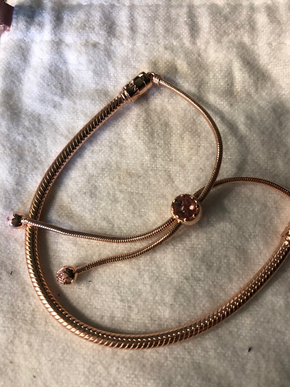 pandora rose gold slider bracelet