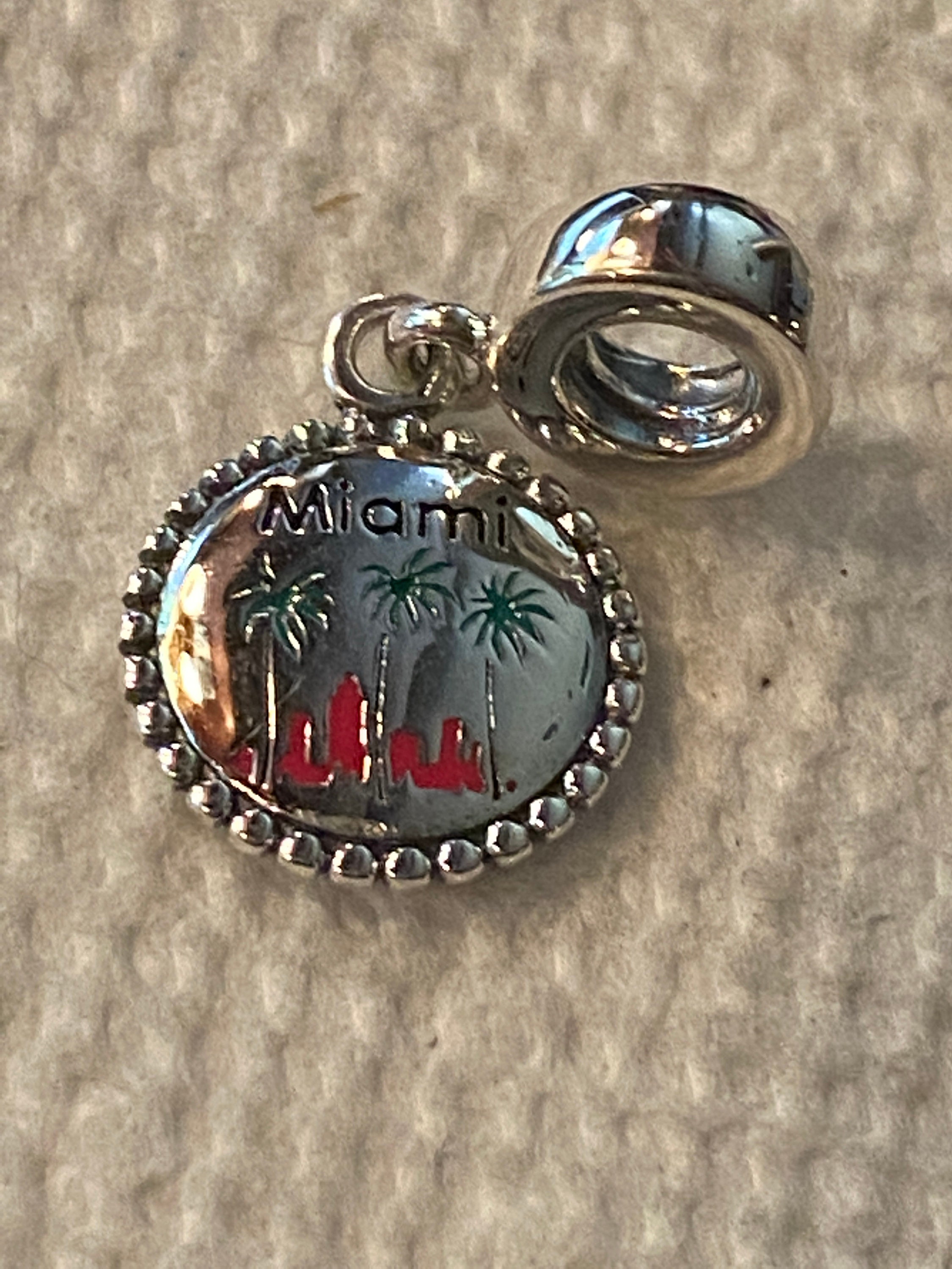 Pandora Charms Miami Florida Dangle Location Charms State Etsy