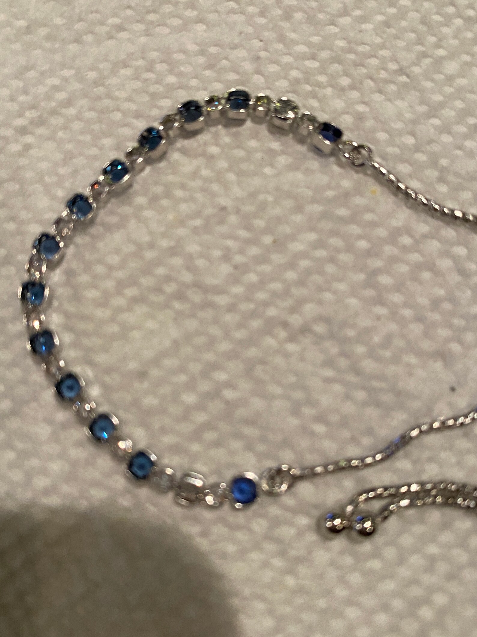 Pandora Bracelet Blue and Clear Slider Tennis Bracelet One Etsy