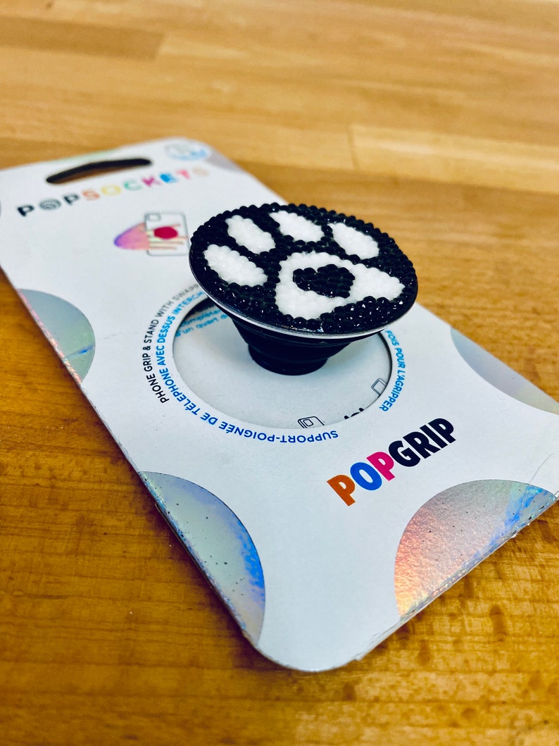 Bling Paw Print Phone Grip Etsy