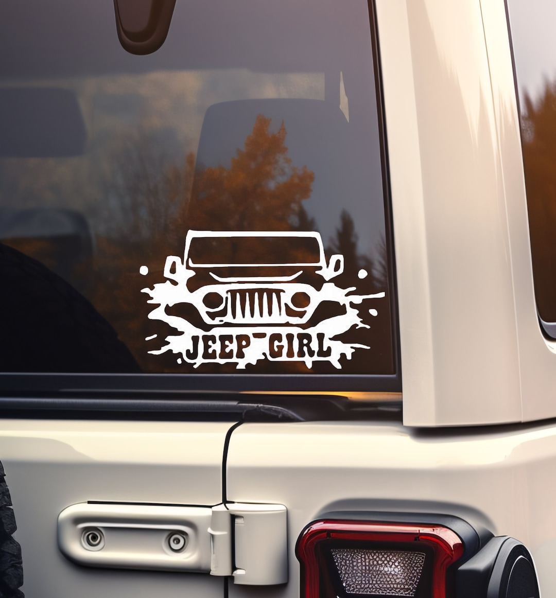 Jeep Girl Car Decal Etsy