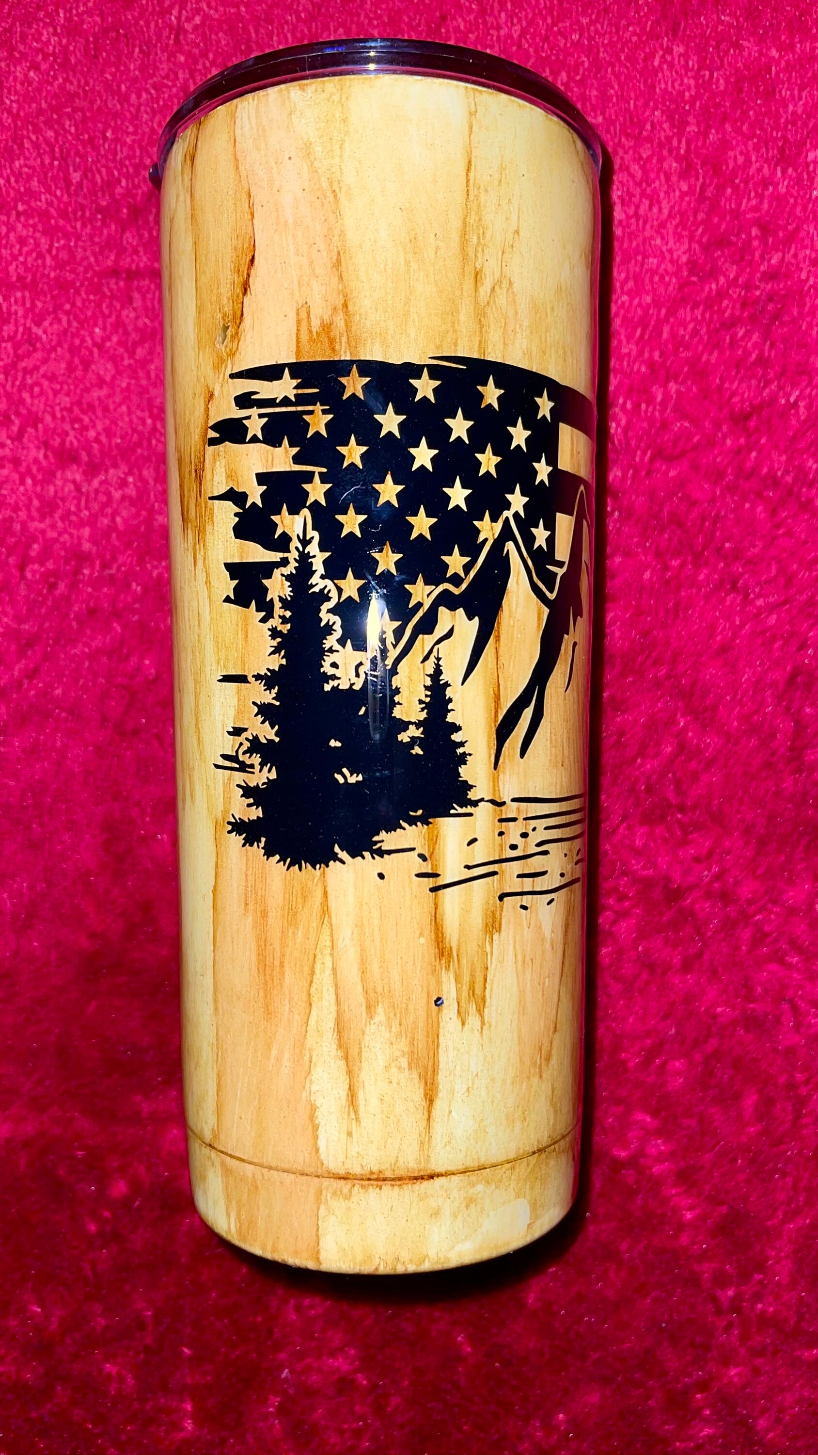 Wood Grain American Country Tumbler Etsy