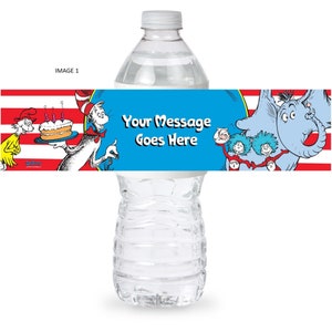 24 Dr. Seuss personalized water bottle labels