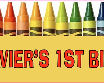 24 Personalized Crayon water bottle labels