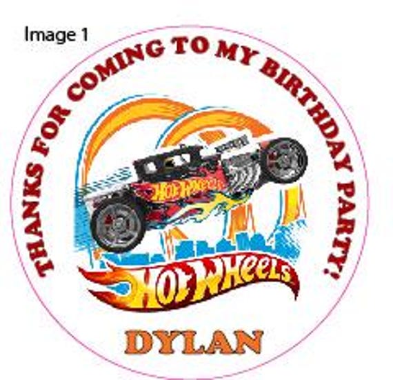 24 Personalized Hot wheels stickers