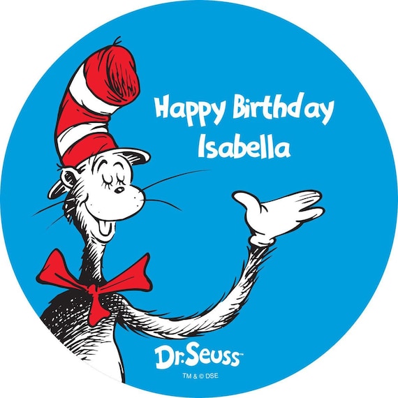 24 3 Dr Seuss Personalized Birthday Stickers Etsy - happy birthday isabella roblox