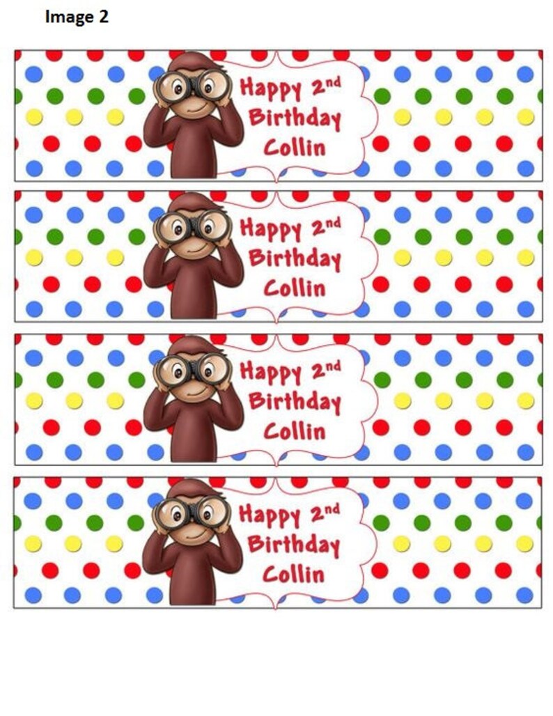 24 Curious Personalized Water Bottle Labels 3 Different Etsy