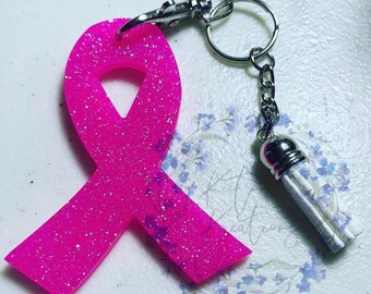Personalized Cancer Awareness Ribbon Keychain - Etsy