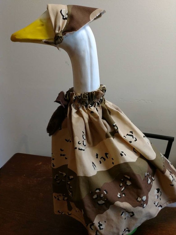 Large goose outfits for your plastic or cement goose will fit Etsy