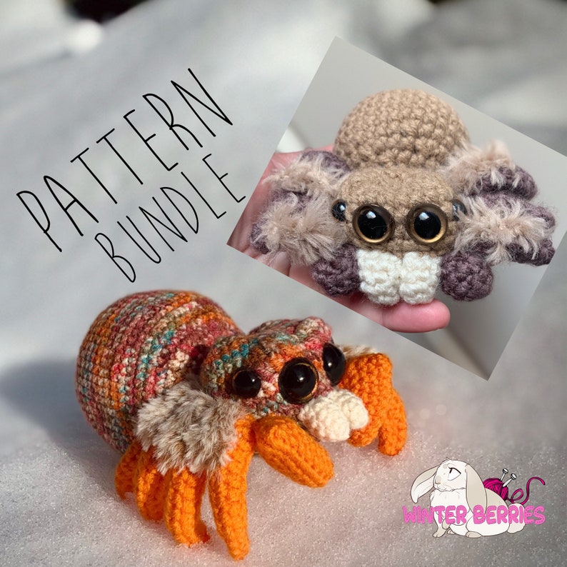 Baby & Adult Spider Crochet Pattern Bundle Digital PDF image 1