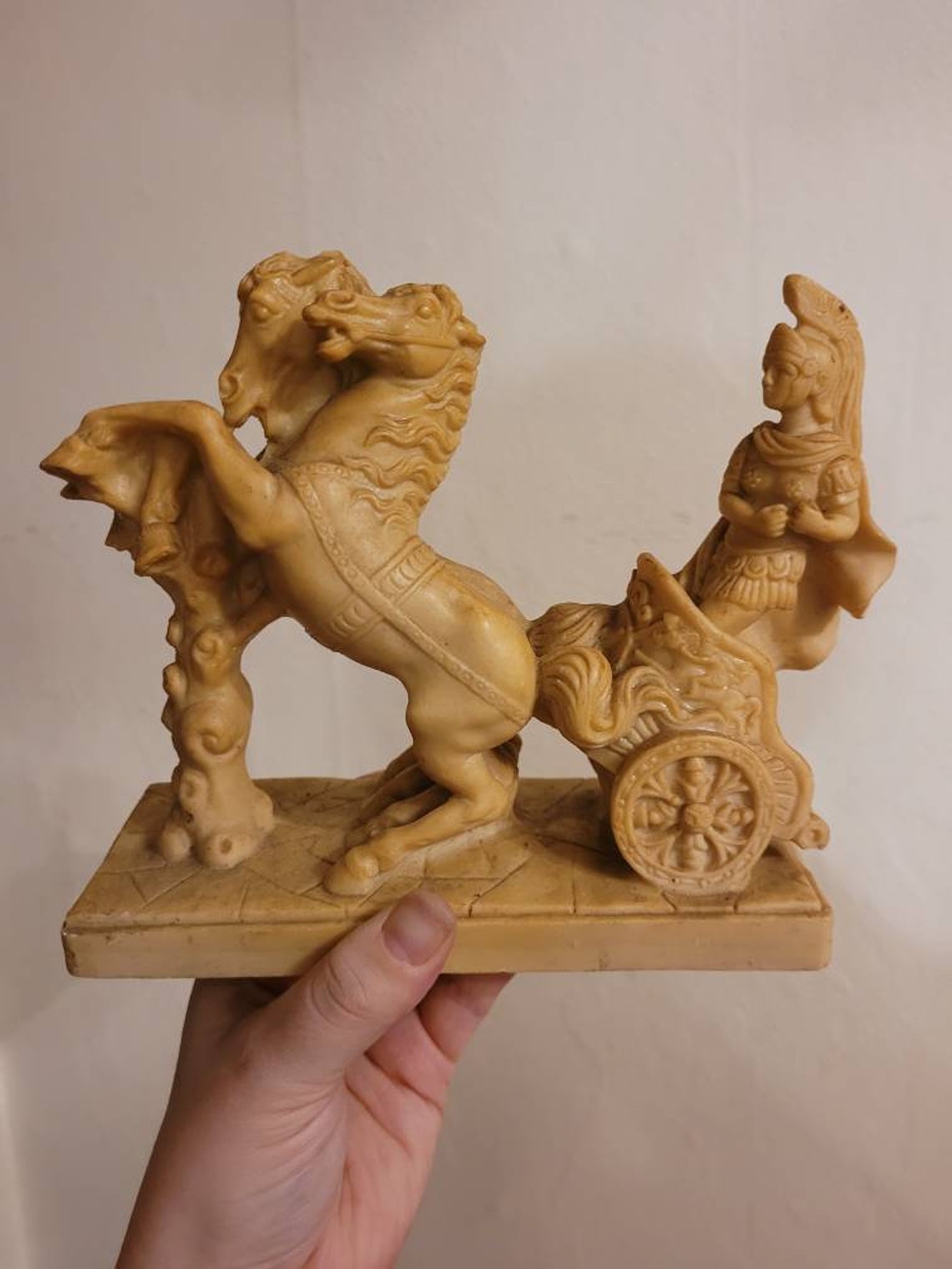 A. Santini, Statue, Roman, Greek, Horse Carriage and Jockey, Gladiator ...