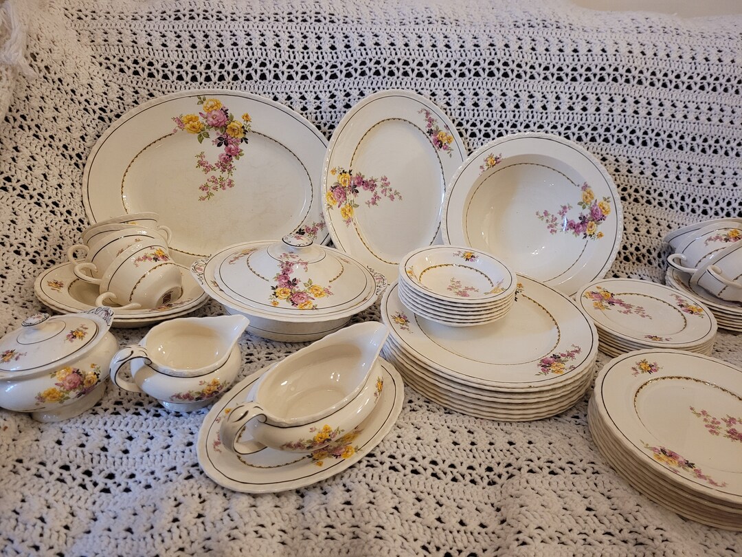 Myott Rosita Pattern Staffordshire England Dinnerware Set Etsy